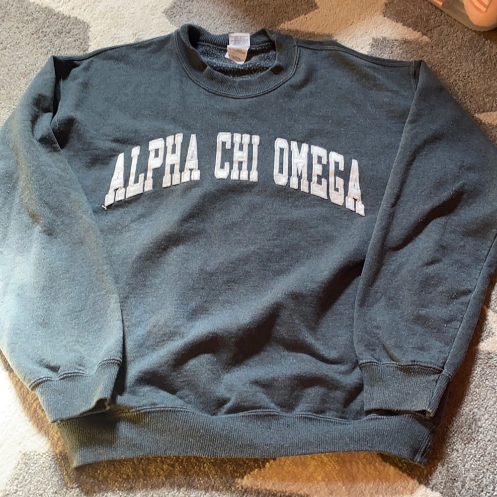 Alpha Chi Omega crew neck sweatshirt